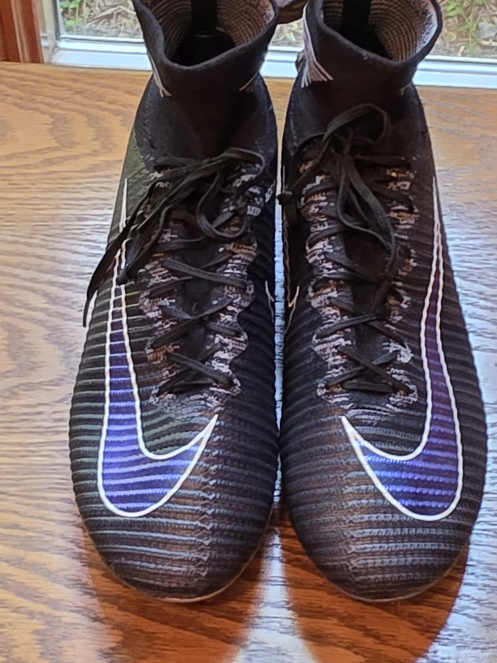 Nike Mercurial Men's Black/Purple Soccer Football Cleats, NWOT, Sz 8.5